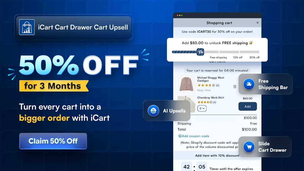 iCart Cart Drawer Cart Upsell banner