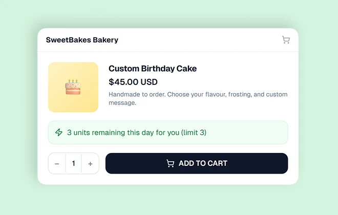 OrderRules on a Shopify store