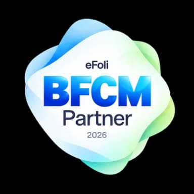eFoli BFCM Partner 2026 badge